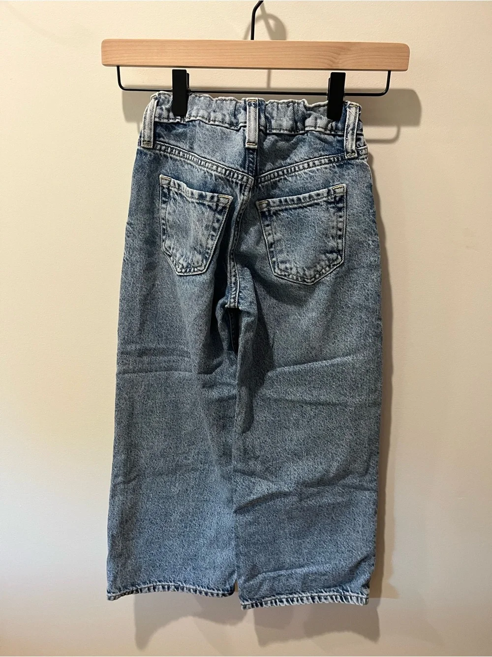 GAP Light Blue Distressed Kids Wide-Leg Jeans